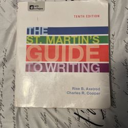 The St. Martins Guide To Writing 10th Edition