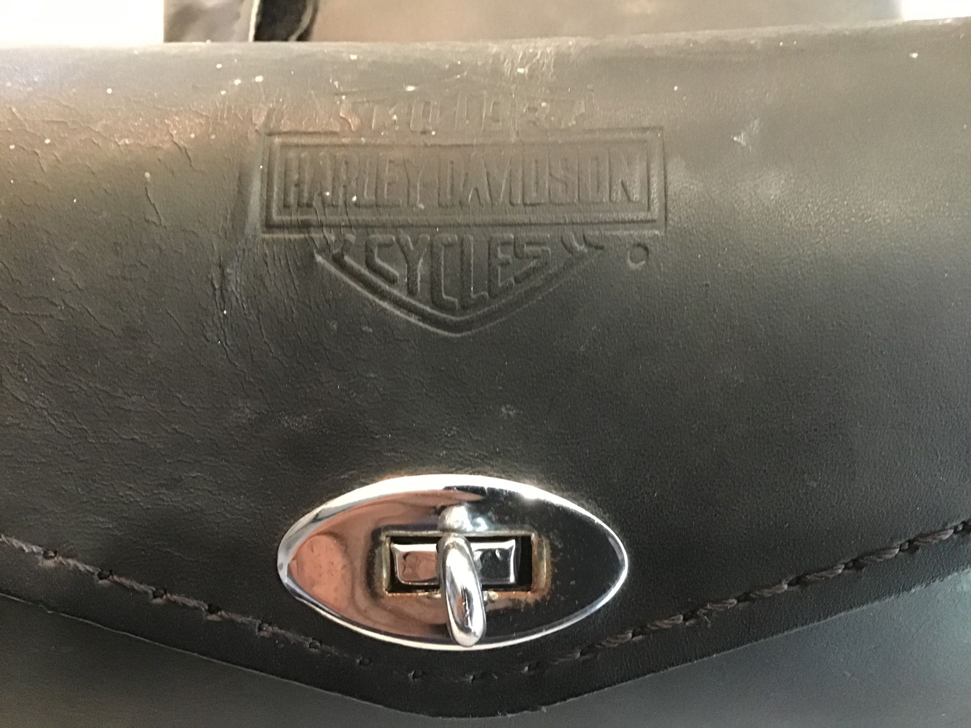 Harley Davidson Handlebar Bag Leather