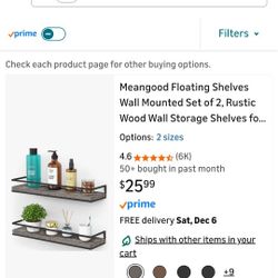 Meangood Floating Shelves 2pc