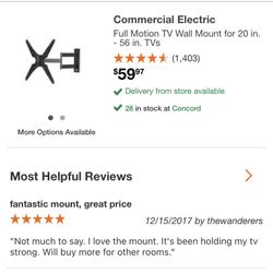 Wall Mount For 20 In To 56in Tvs