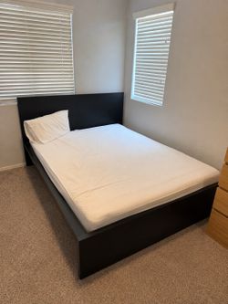 Queen size mattress and bed frame