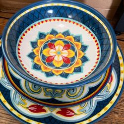 Vajilla De 12 Piezas De Melanina 👉 princess house todo nuevo y con caja 📦