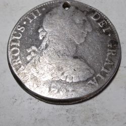 1785 Mexico 2 Reales Holed