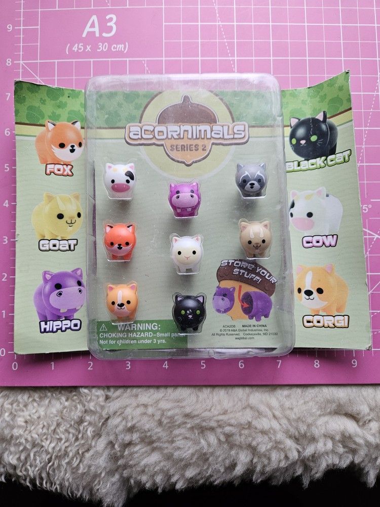 Full Set ACORNIMALS SERIES 2: 2.5ML EACH STORAGE CONTAINERS 