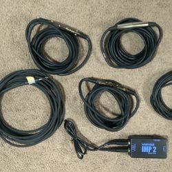Music Accessories (xlr cables, 1/4 cables, Bose headphones) See description