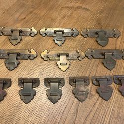 Lot of Vintage Ornate Brass Cabinet Hinges – Antique Style Furniture Hardware