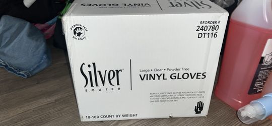 Vinyl gloves powder free. Size Large