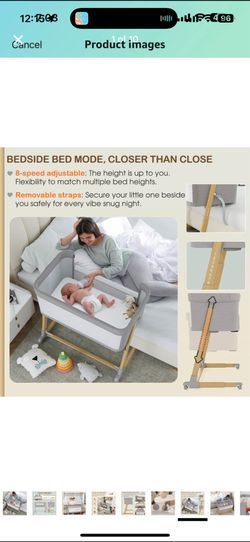 Baby bassinet + Mattress + Bed Sheets