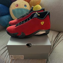 Air Jordan 14 Retro Ferrari Red New Size 11.5