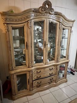 Table and China hutch