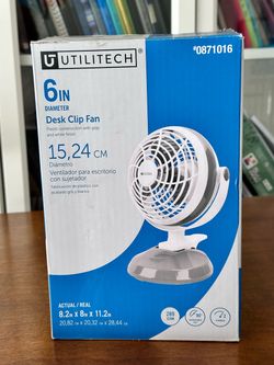 Utilitech 6-Inch 2-Speed Desk & Clip Fan