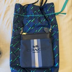 Navy Blue Coach Purse