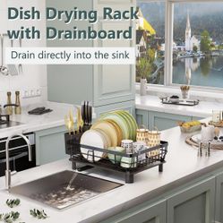 Dish Drying Rack, Kitchen Counter Dish Drainers Rack Expandable