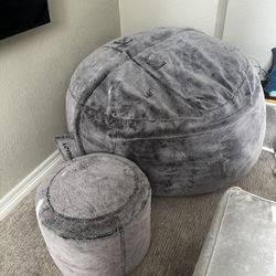 Lovesac Bean Bag And Ottoman Set - Brand New