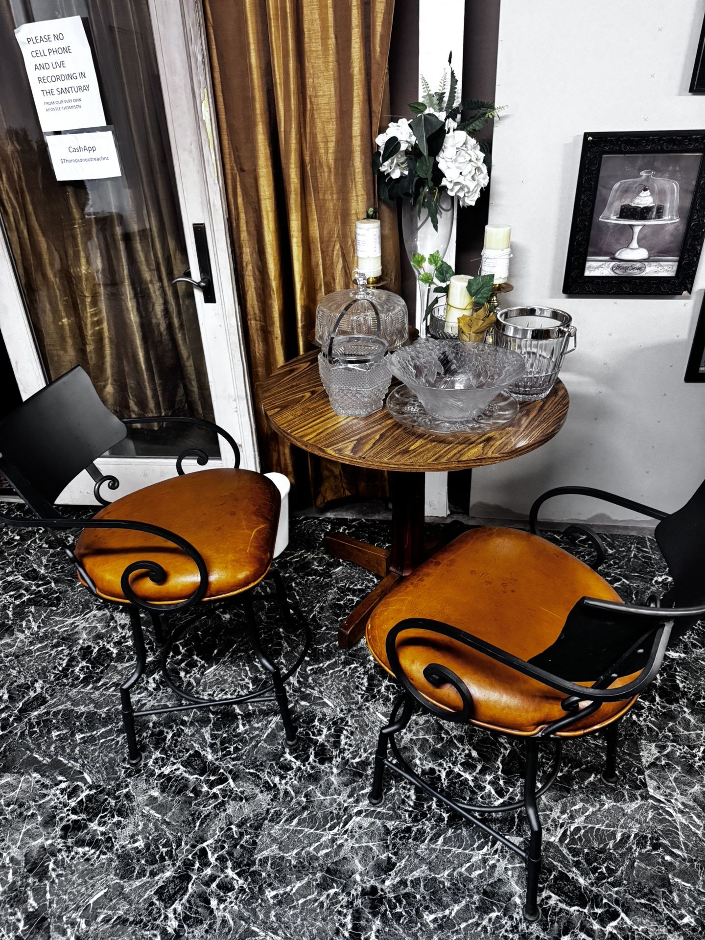 Iron And Leather Custom Barstools