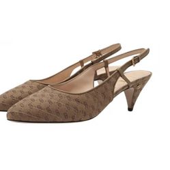 Gucci Double G Slingback Shoes Size 37