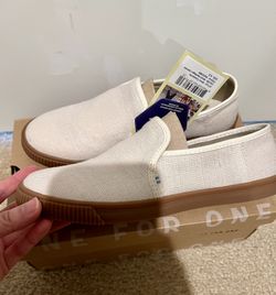 Toms Clemente Birch Heritage Canvas Slip On 6.5