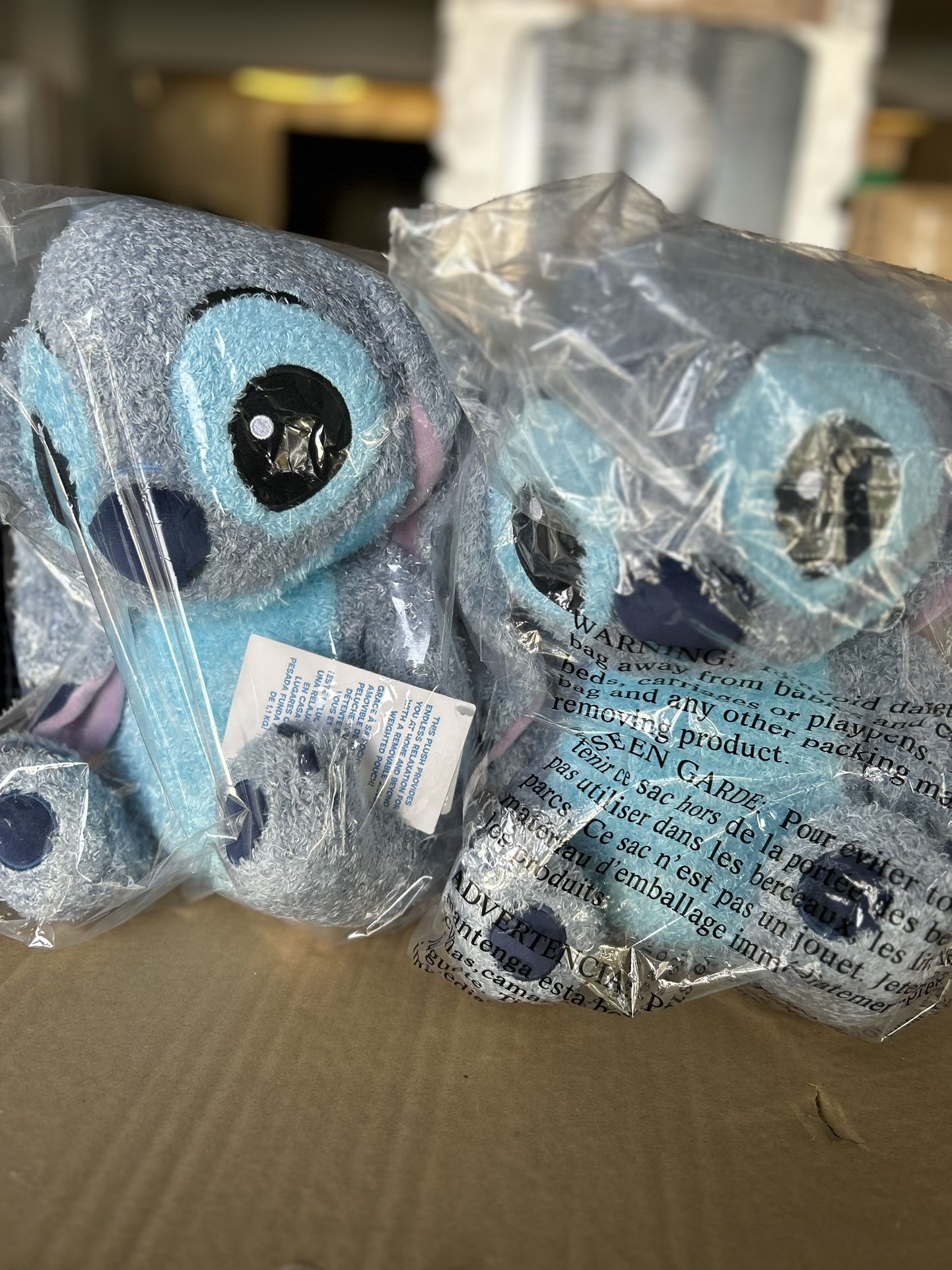 Disney Parks Stitch Weighted Plush with Removable Pouch