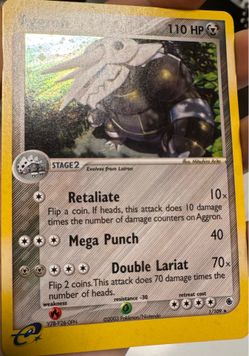 2003 Pokémon Aggron 1/109 Holo Rare EX Ruby & Sapphire