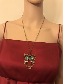 Bronze owl necklace new $3 each,2for $5 &3 For $6