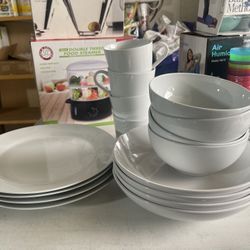 Ikea white dish set