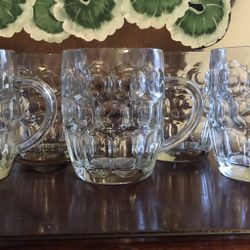 Ravenhead Glass Pint Beer Mugs (Set Of Five)