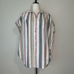 Madewell Central Gillman Striped Tunic Shirt