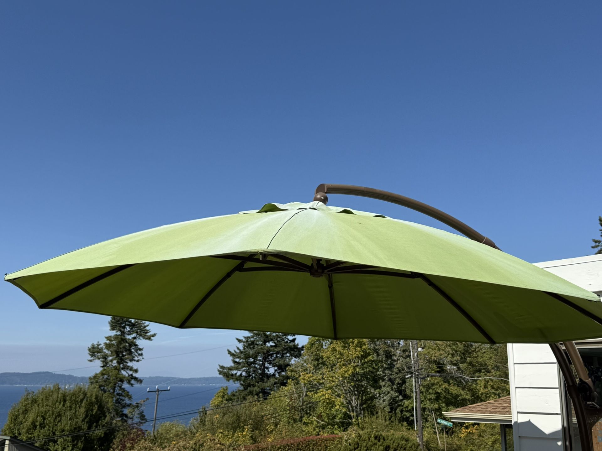 13 foot large patio umbrella cantilever with base by Sun garden USA
