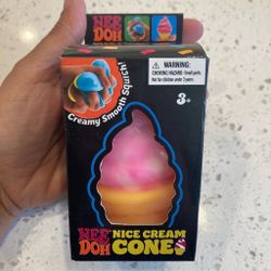 Nee Doh Ice Cream Cone pink color!   Creamy smooth squish!