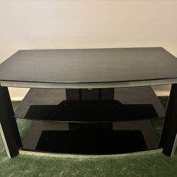 Black glass TV Stand