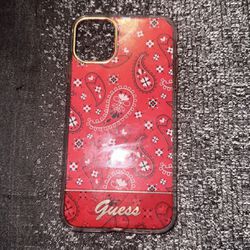 iPhone XR phone case red bandanna Paisley 