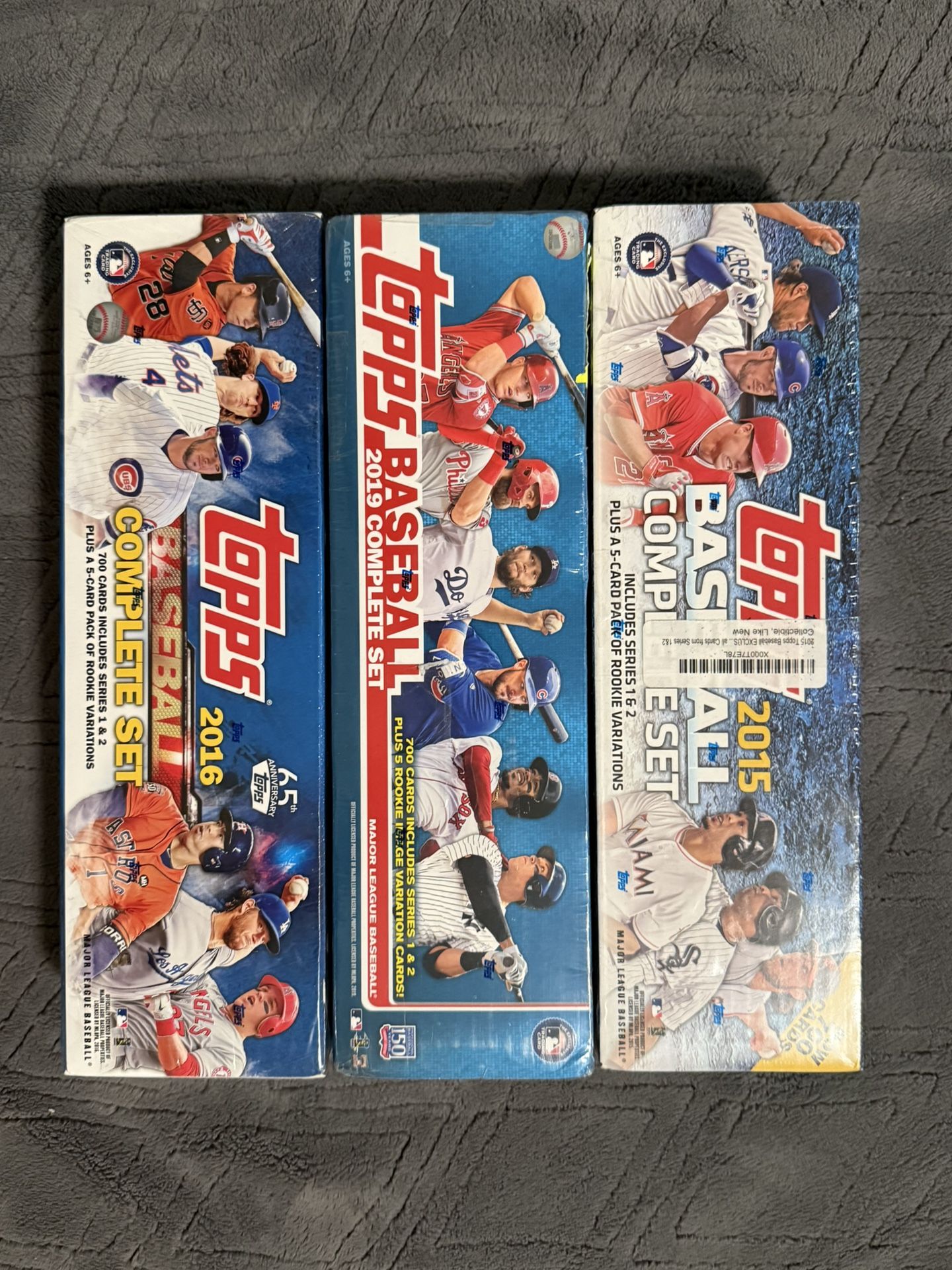 2015 2016 2019 Topps Baseball Complete Sealed Sets