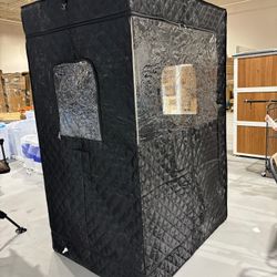 M-New 2 Person Portable Steam Sauna for Home, Extra Large Sauna Box, Upgraded 2 Steamer, 2 Foldable Chair & Remote Control, Black