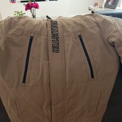New With Tag Hollister Jacket. Size M. Color Beige 