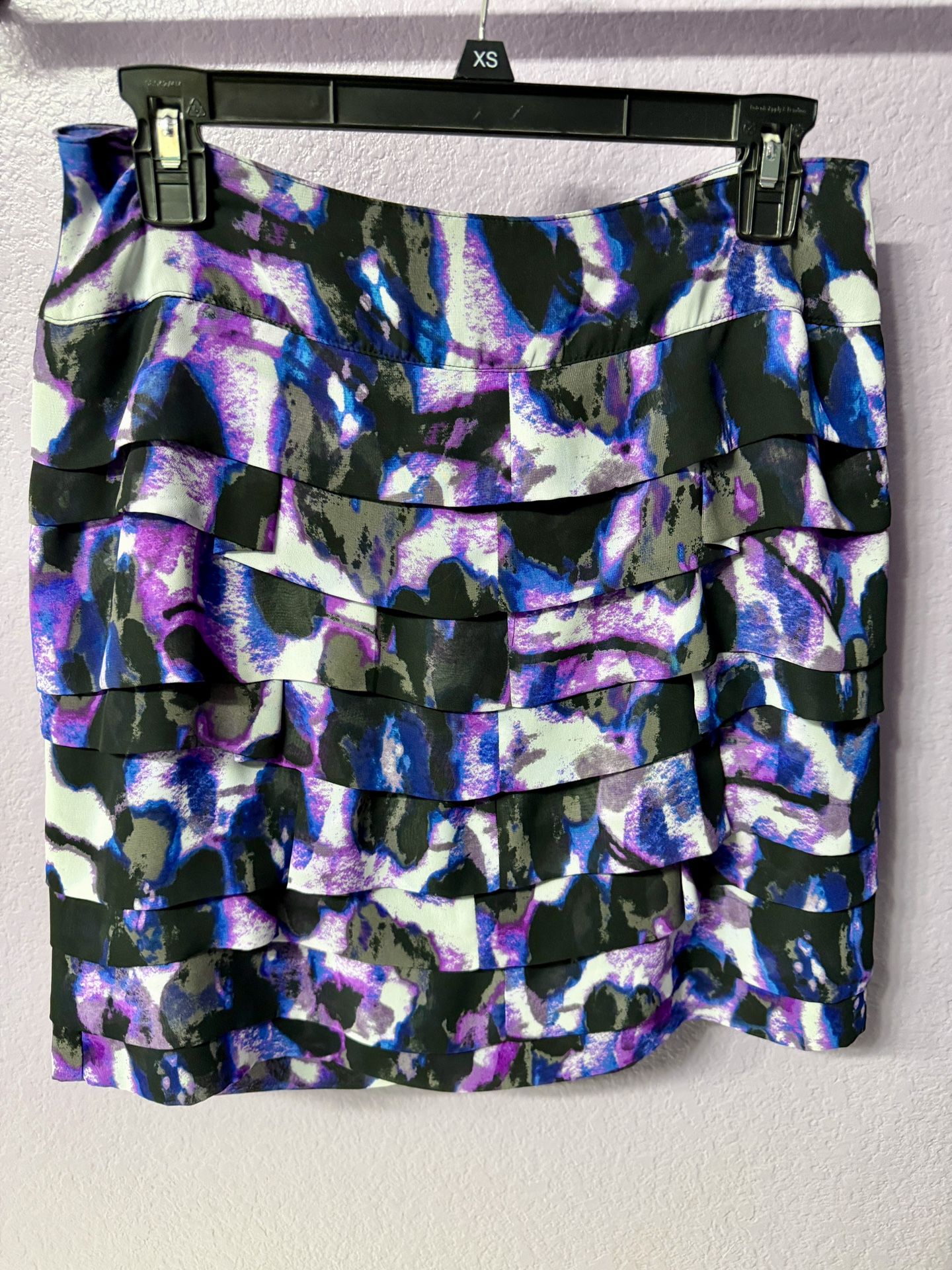 Worthington Purple/Blue/Black Ruffle Skirt (6P)