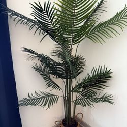 6 Ft. Tall Faux Palm Plant w/ Basket — $50