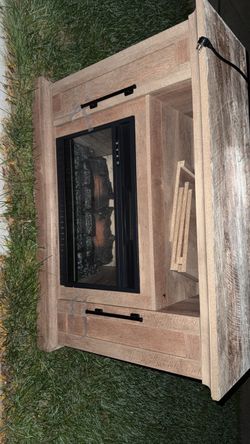 Fireplace tv night stand