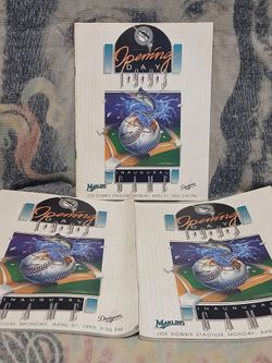 Florida Marlins 1993 Inaugural Game Programs