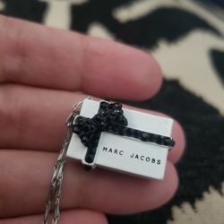 Miniature Marc Jacobs Gift Bow Pendant And Chain