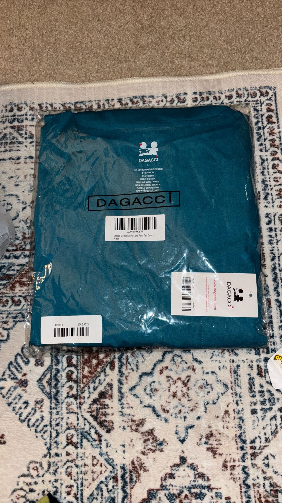 Teal Scrubs Set (Large)