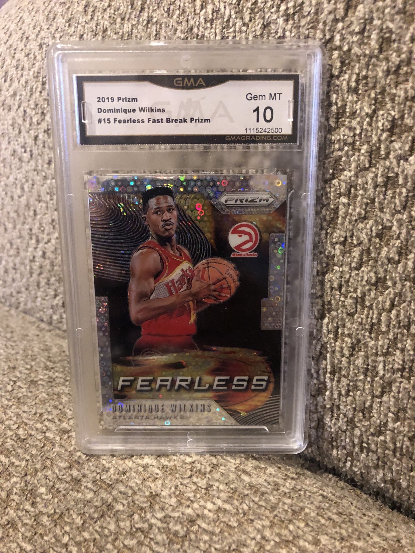 2019 Prizm Dominique Wilkins fearless fast break Prizm graded 10