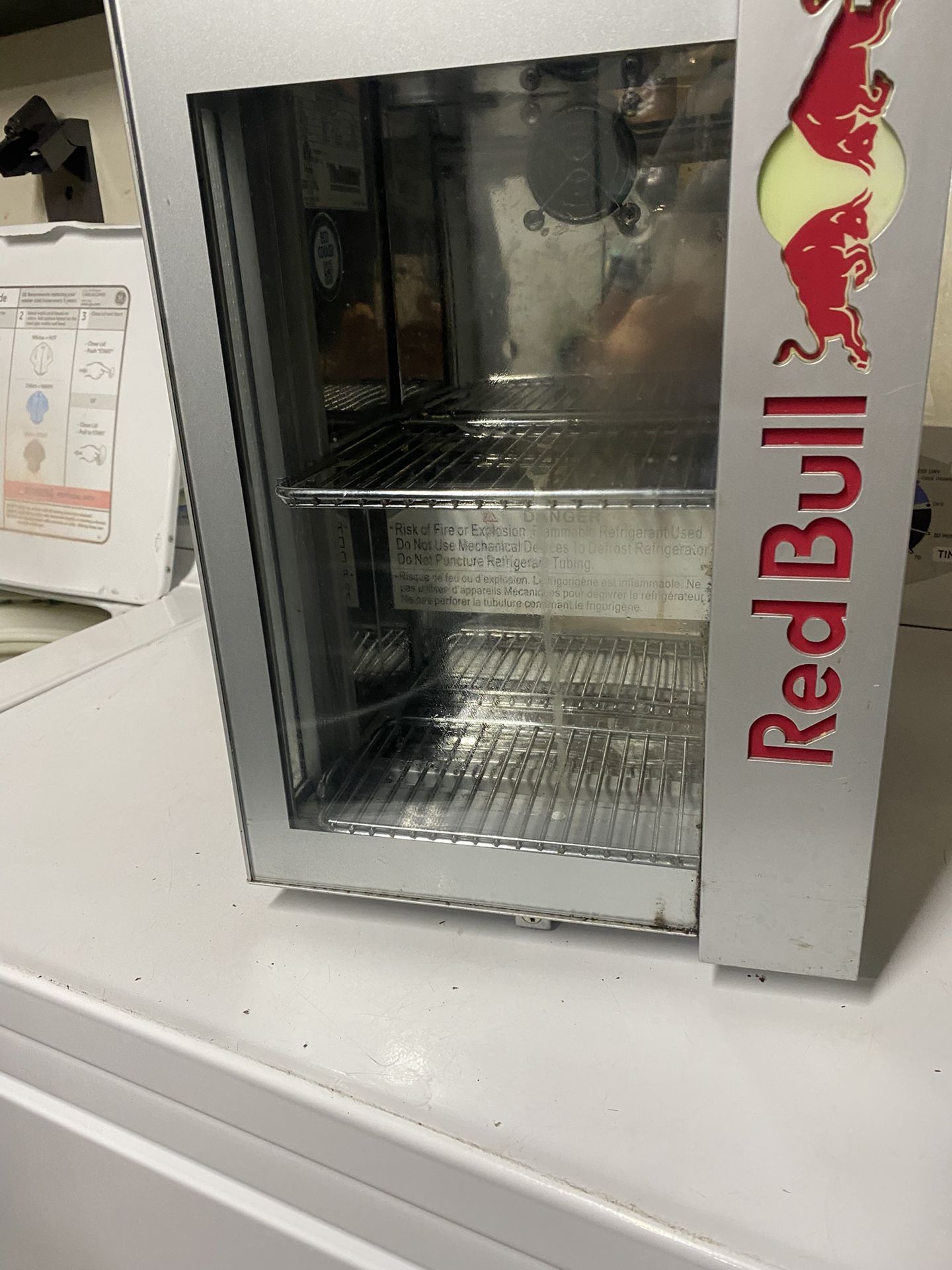 Red Bull Small Refrigerated Showcase Compact Refrigerator Used Working Make me Offer