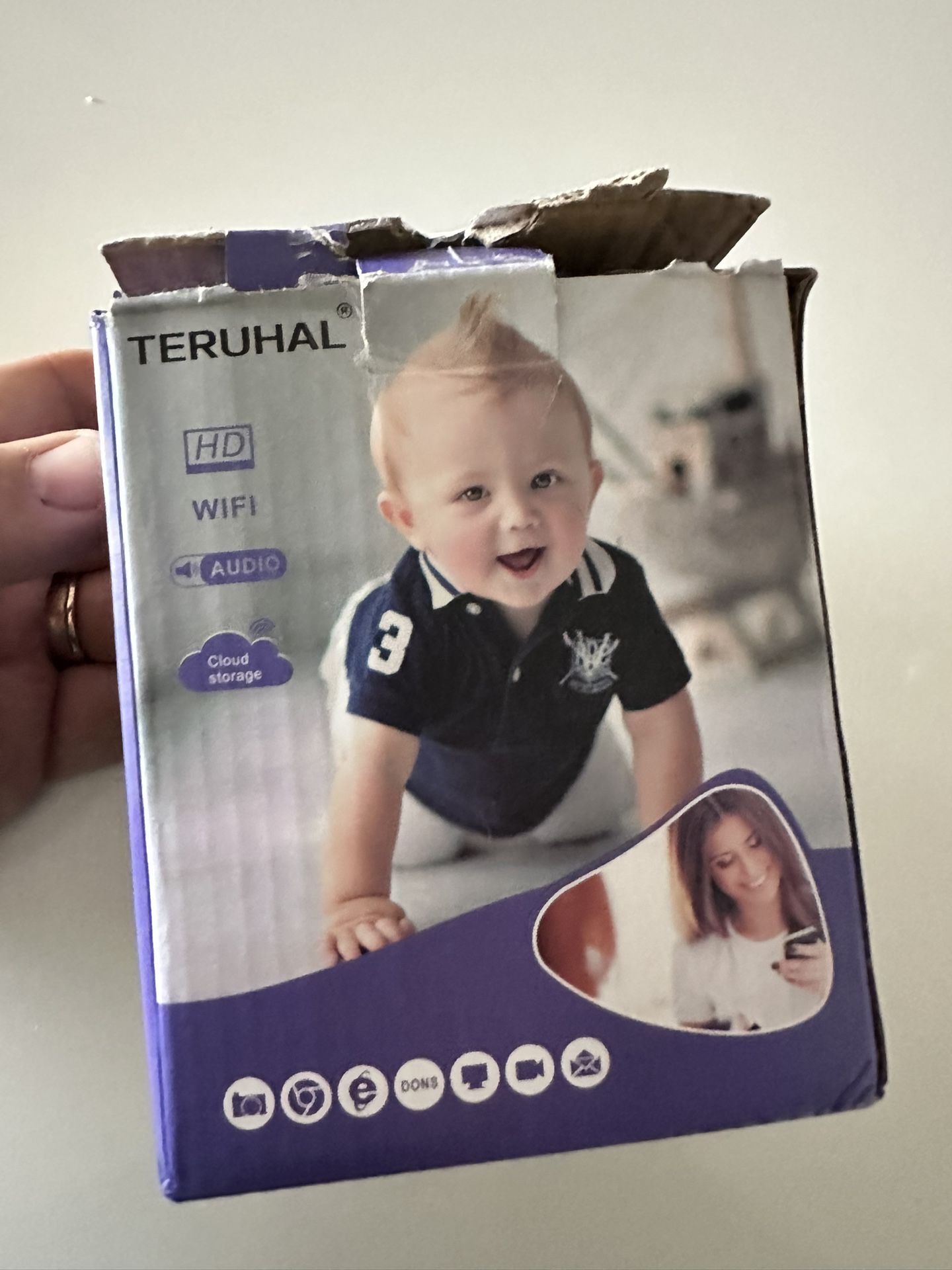 TERUHAL 360° Panoramic Smart WiFi Security Camera 1080p HD Dual-Lens NEW Sealed