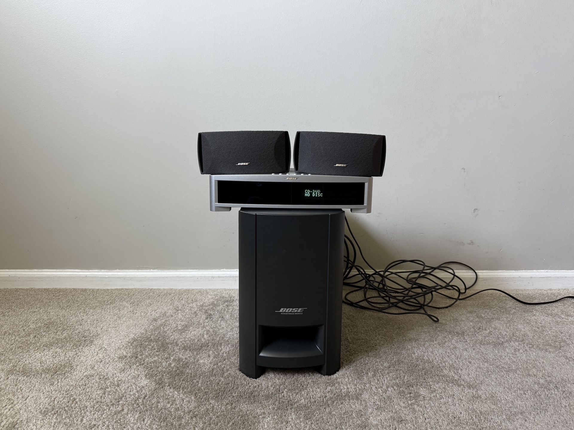 Bose 321 Series III DVD Compact Disc CD Media Center Receiver, Powered Active Subwoofer, Speakers