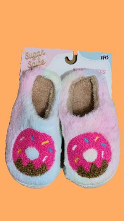 Kids Donut Slippers size 2/3 both for $8