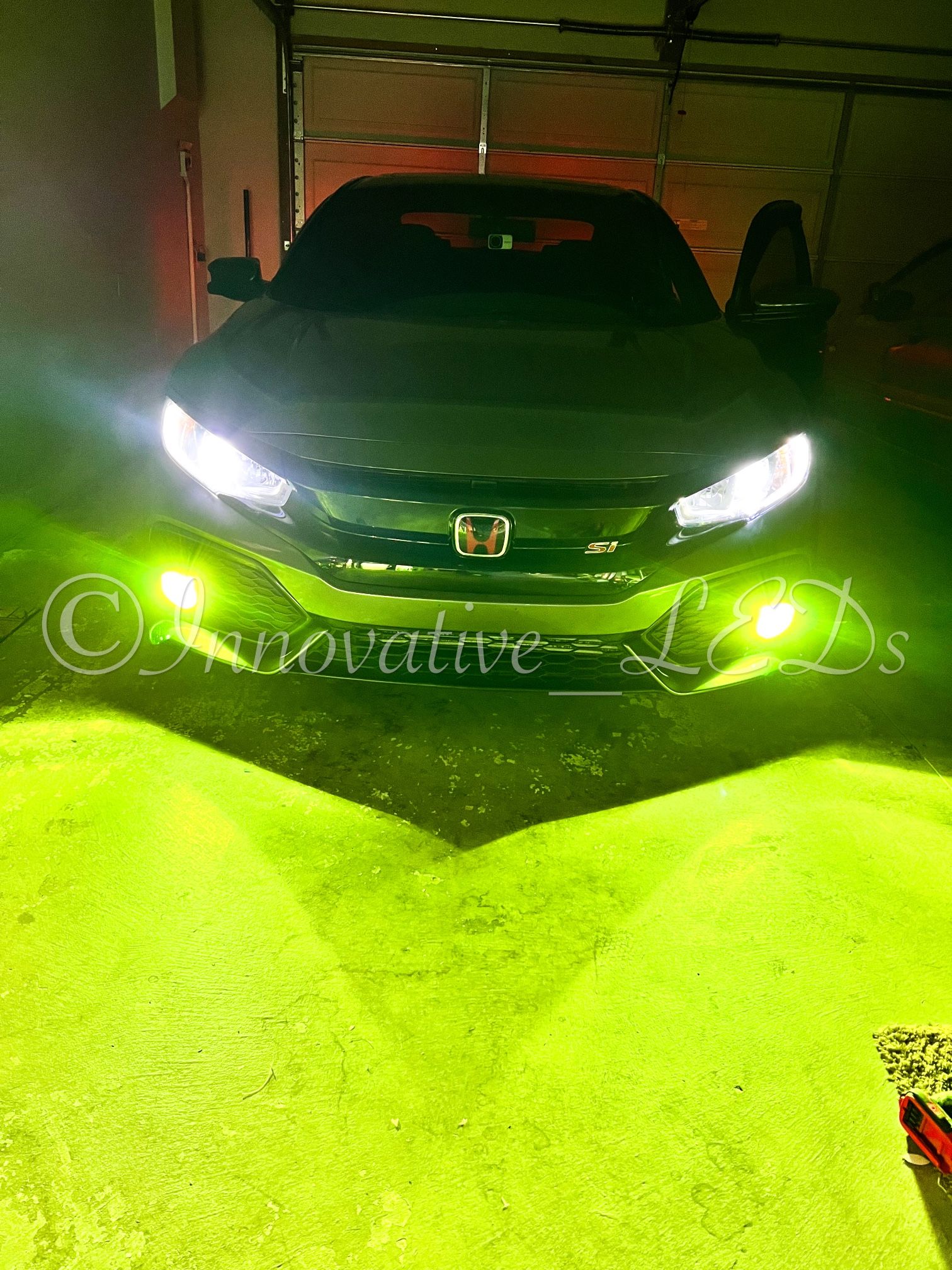 6000k Glacier White LED Headlight And 3000k Jdm Yellow LEDs Fog Lights