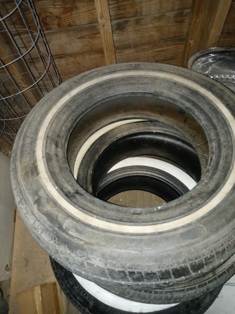 155/30R13 used 1 inch whitewall (2)