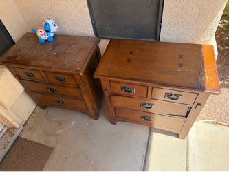 Two mission style nightstands