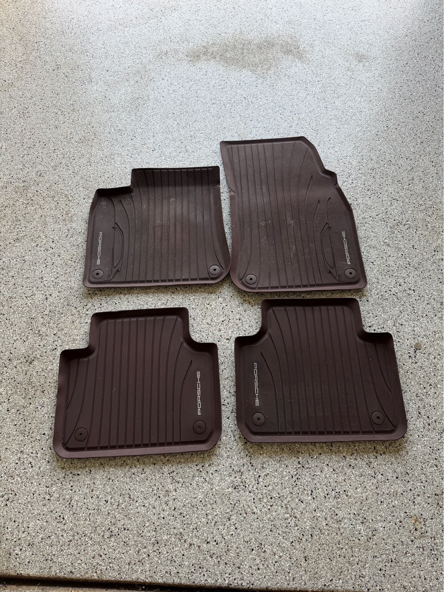 Porsche OEM All-Weather Floor Mats | Cayenne Coupe 9Y0 | Truffle Brown | 4pc Set