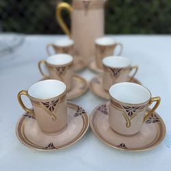 Antique Art Nouveau Demitasse Espresso Set – 12pc